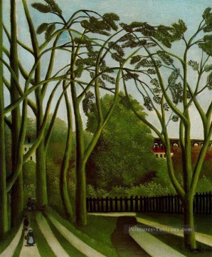  primitivisme tableau - paysage sur les rives de la Bievre à becetre 1909 Henri Rousseau post impressionnisme Naive primitivisme